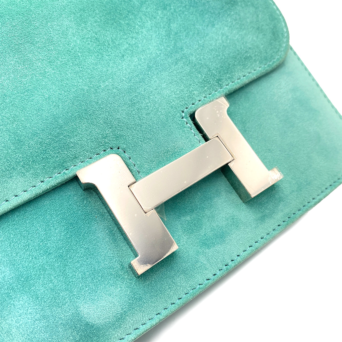 HERMES MINI CONSTANCE 18 BLEU ATOLL DEBRIS SHOULDER BAG X 90244817