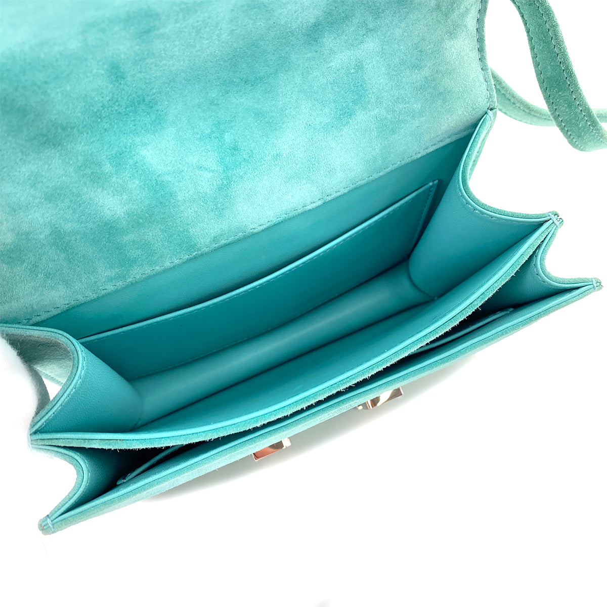 HERMES MINI CONSTANCE 18 BLEU ATOLL DEBRIS SHOULDER BAG X 90244817