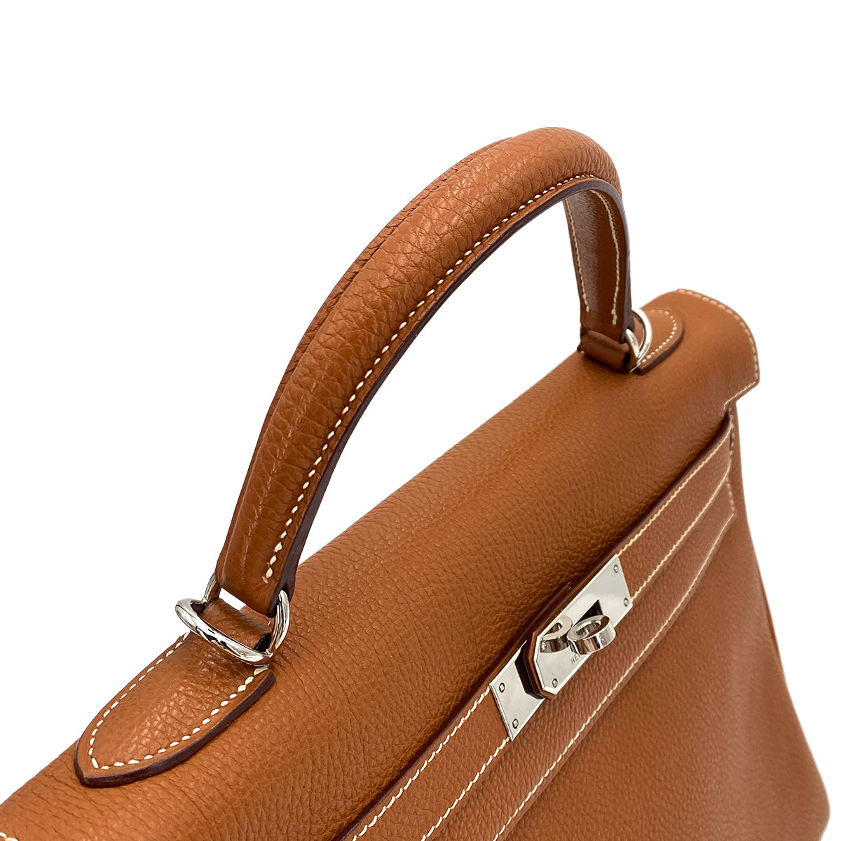 HERMES KELLY 32 RETOURNE GOLD TOGO HAND SHOULDER BAG □I SHW 90245027