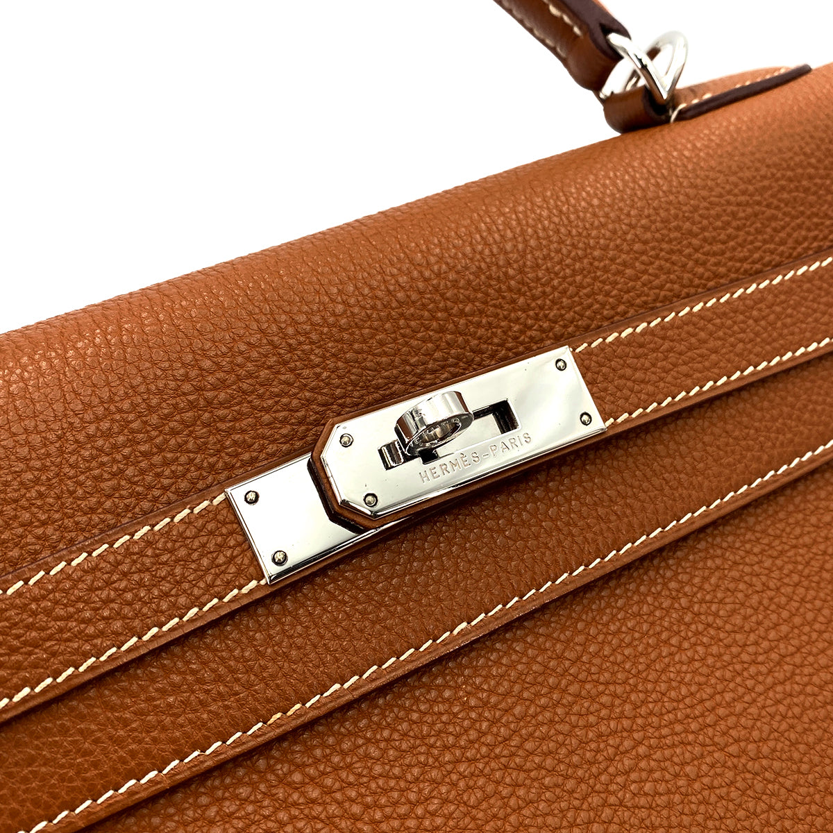 HERMES KELLY 32 RETOURNE GOLD TOGO HAND SHOULDER BAG □I SHW 90245027