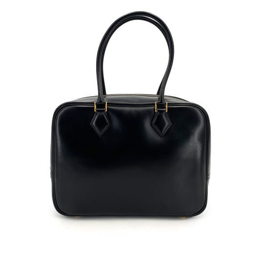 HERMES PLUME 28 BOXCALF BLACK HAND BAG □D 90245539