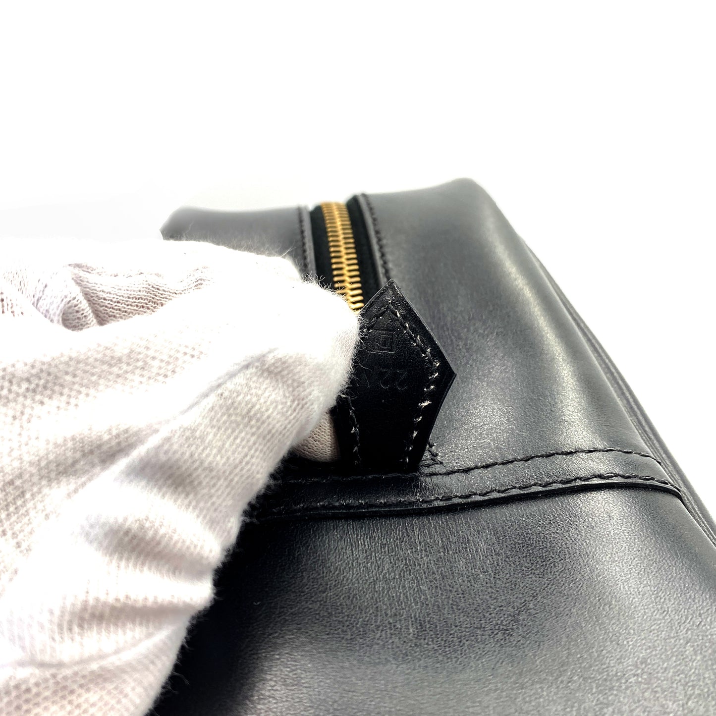 HERMES PLUME 28 BOXCALF BLACK HAND BAG □D 90245539