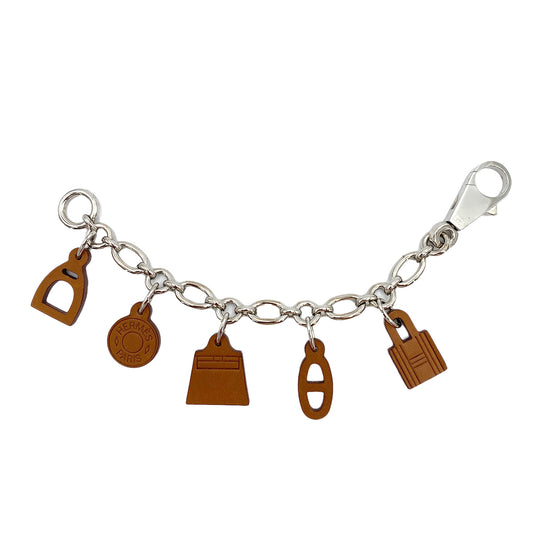HERMES BAG CHARM AMULETTES5 FAUVE VEAU BARENIA 90245562