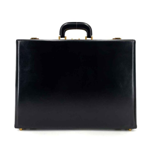 HERMES ATTASH CASE  BLACK BOX CALF HAND BAG  〇P 90245565