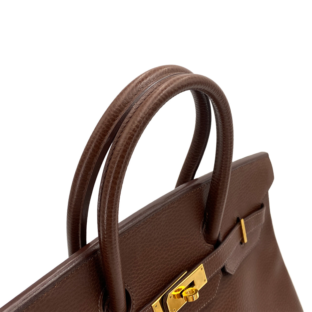 HERMES BIRKIN 35 BROWN TYPE ARDENNES HAND BAG □F 90245635