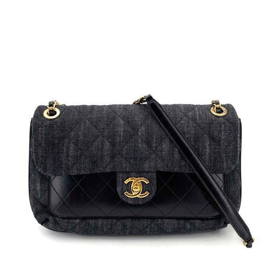 CHANEL  MATELASSE CHAIN SHOULDER BAG BLUE DENIM 90245648
