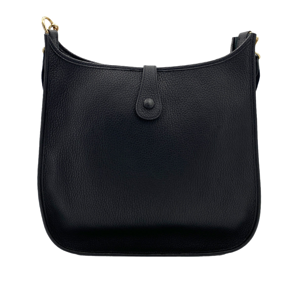 HERMES EVELYNE GM BLACK FJORD SHOULDER BAG □B 90245667