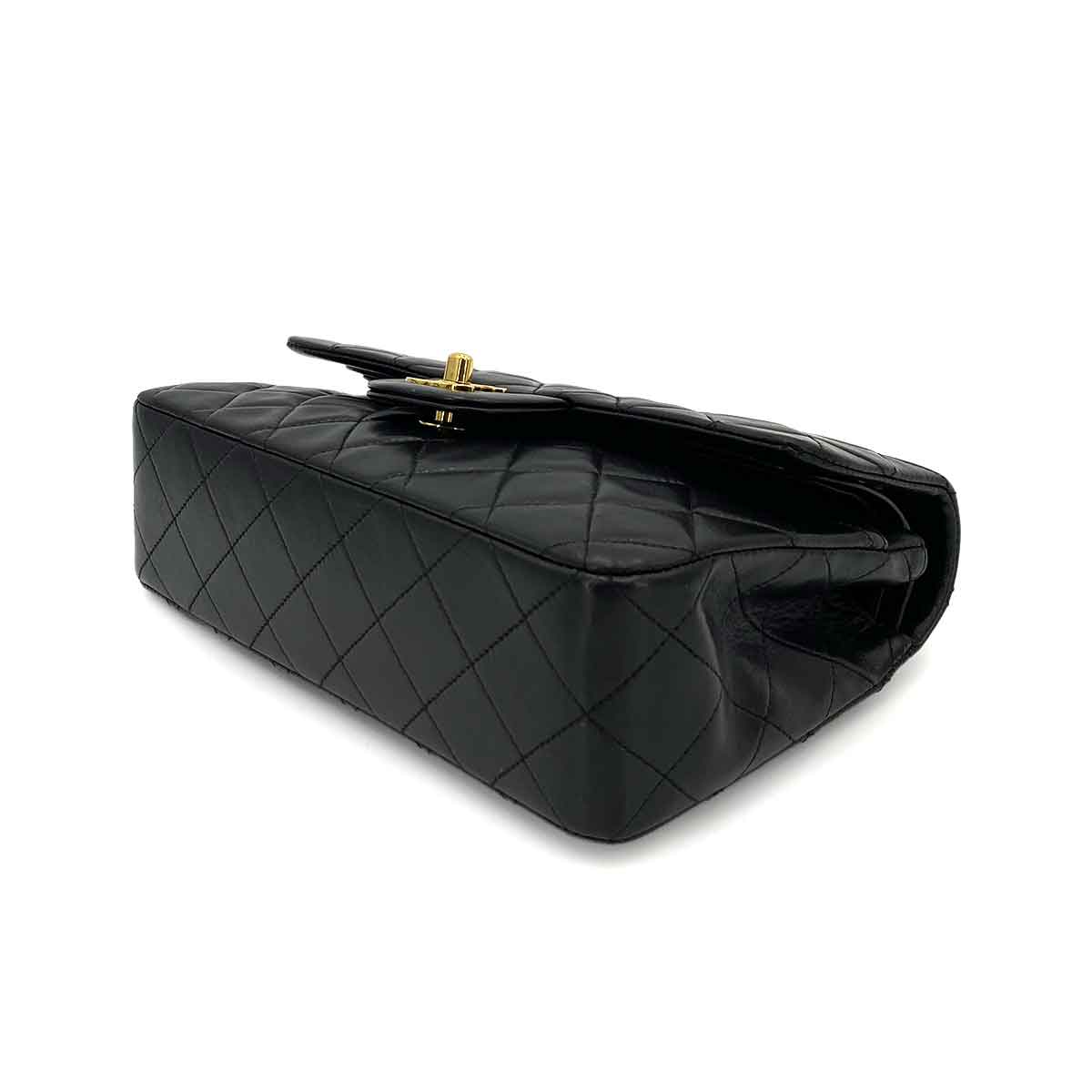 CHANEL VINTAGE CLASSIC FLAP SMALL CHAIN SHOULDER BAG BLACK LAMB SKIN 90245794