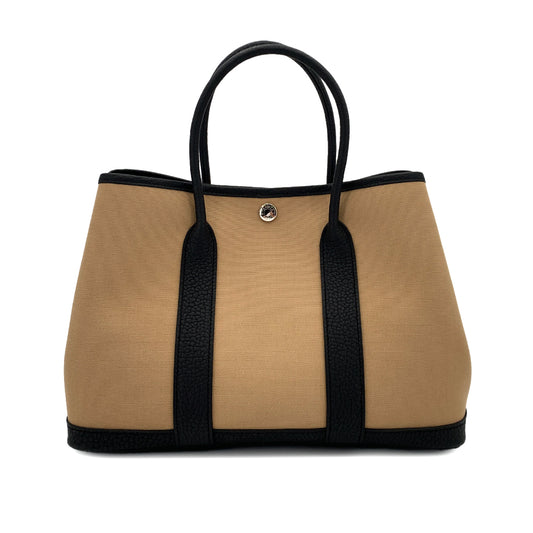 HERMES GARDEN PARTY TPM TRENCH TOILE MILITAIRE HAND BAG B 90245937