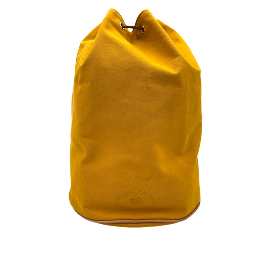 HERMES POLOCHON MIMILE GM YELLOW COTTON SHOULDER BAG  90246346