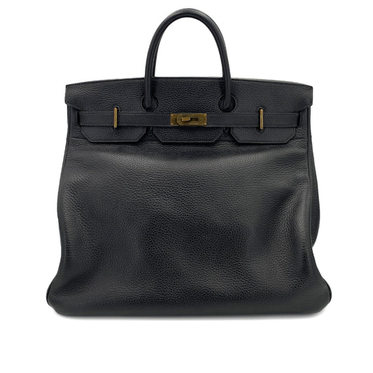 HERMES HAUT A COURROIES 45 BLACK ARDENNES HAND BAG 〇W 90246359