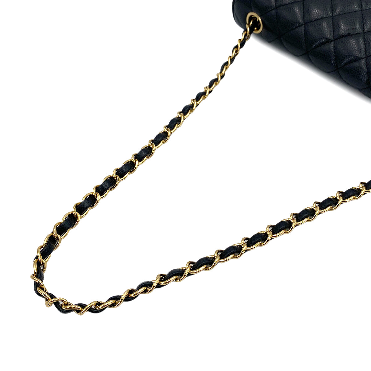 CHANEL MATELASSE CHAIN SHOULDER BAG BLACK CAVIAR SKIN 90246365