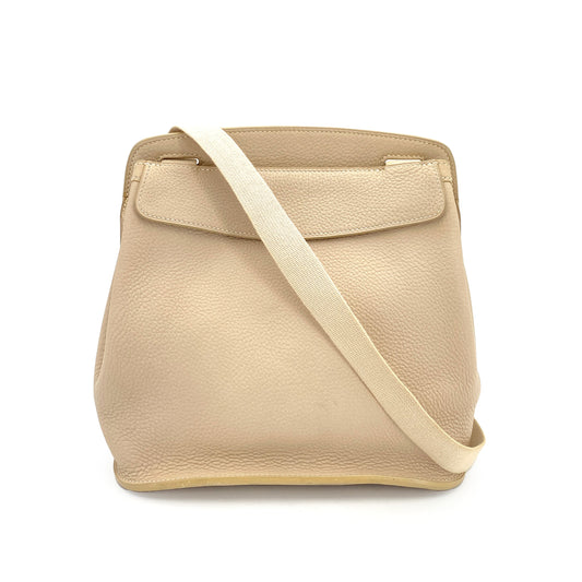 HERMES SHOULDER BAG BEIGE TYPE TAURILLON CLEMENCE □F 90247165