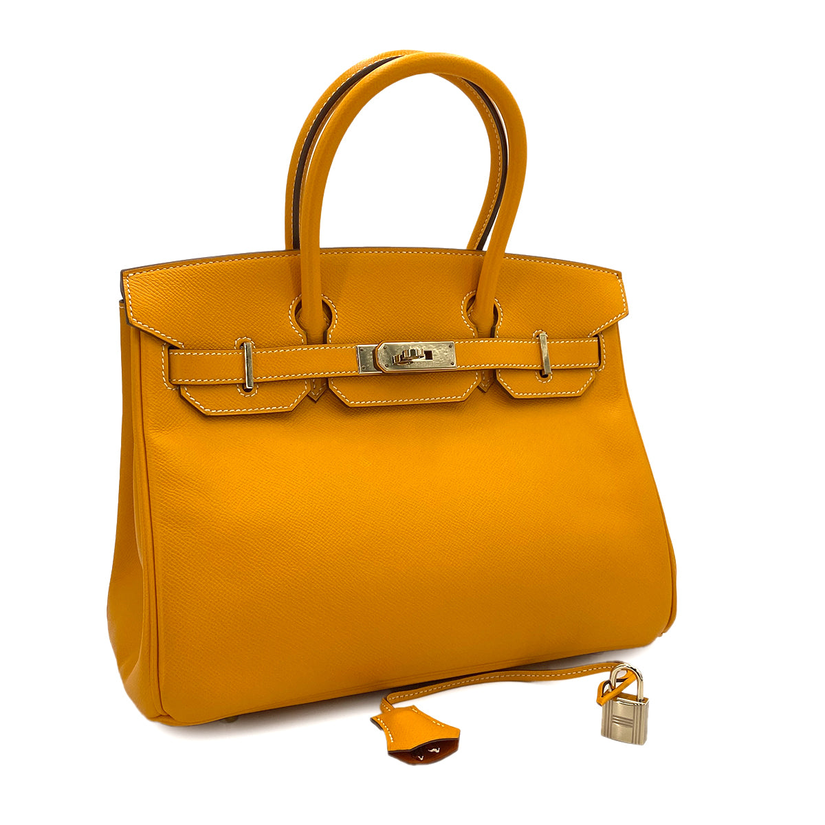 HERMES CANDY BIRKIN 30 JAUNE D'OR MANGUE EPSOM HAND BAG □P 90247166