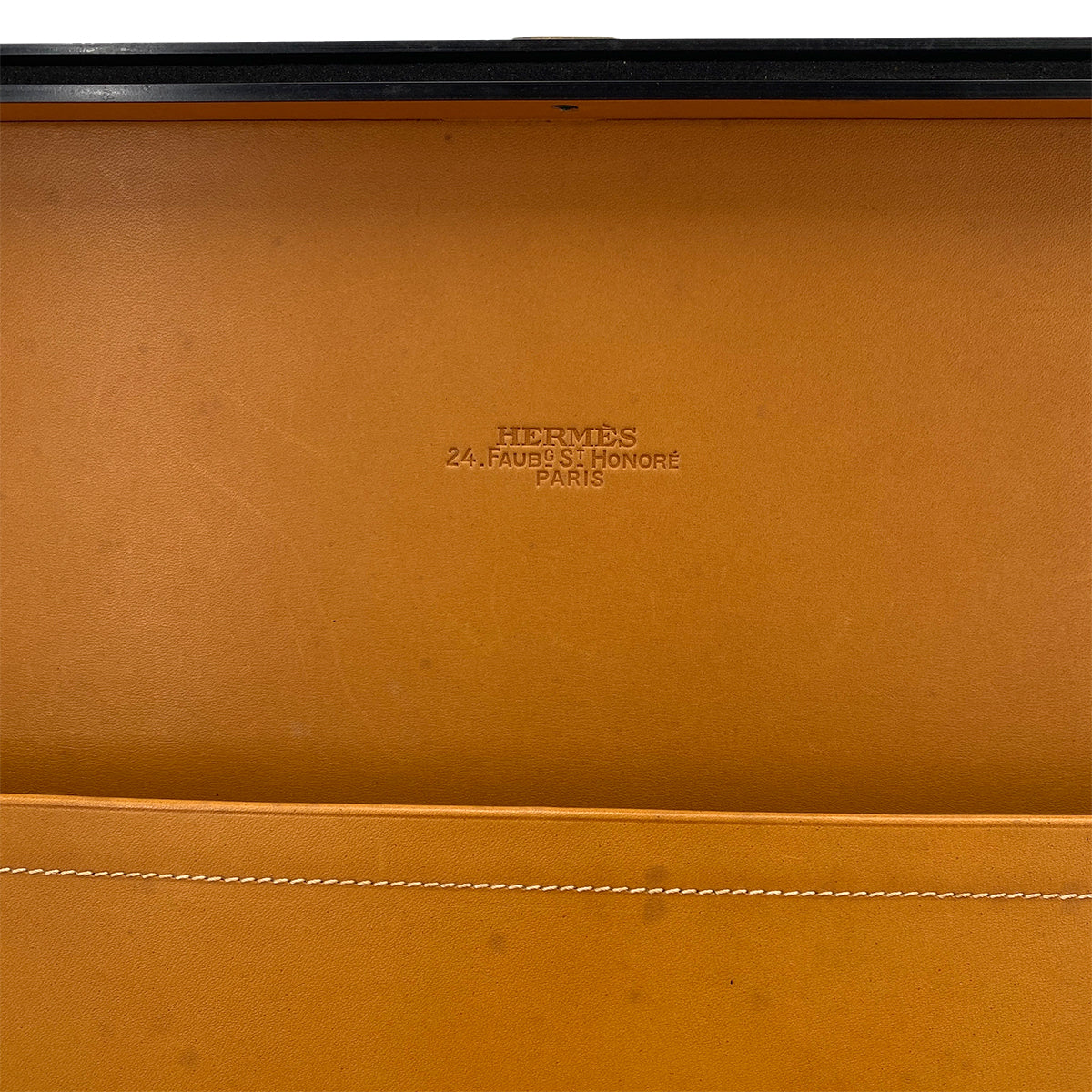 HERMES ESPACE PM ATTACHE CASE BUSINESS BAG BLACK CARBON CHAMONIX 90247305
