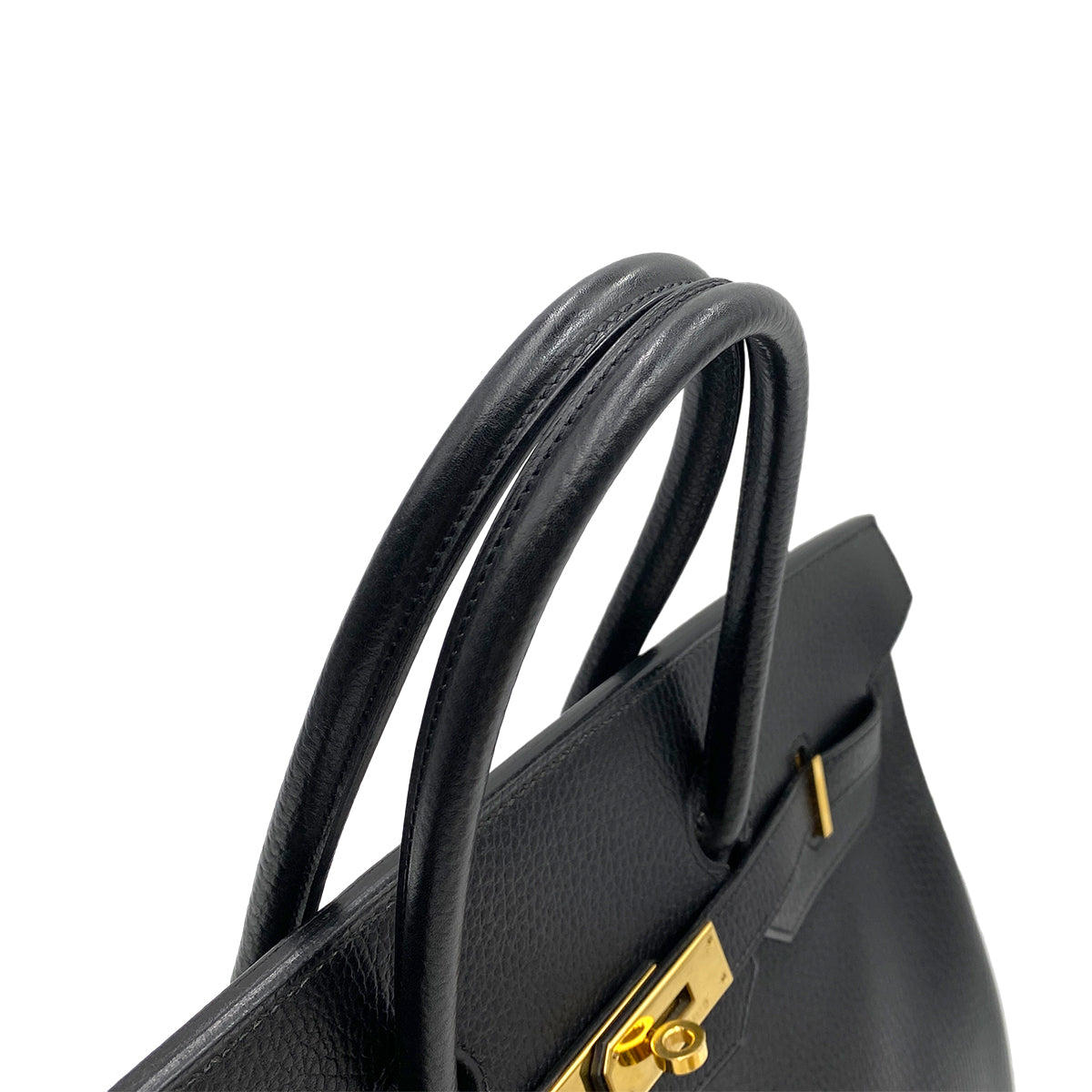 HERMES BIRKIN 35 BLACK ARDENNES HAND BAG □A GHW 90247384