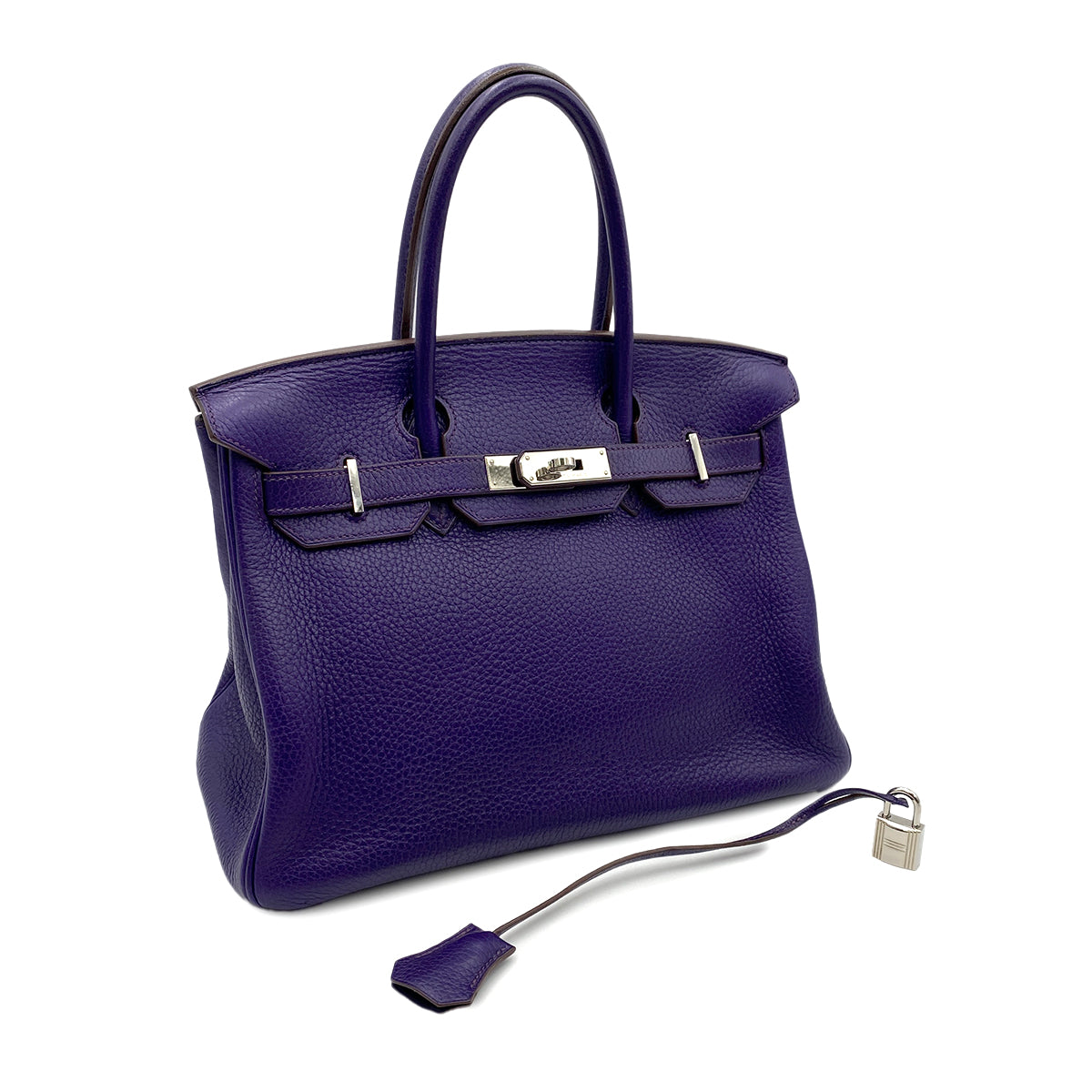 HERMES BIRKIN 30 IRIS TAURILLON CLEMENCE HAND BAG □N SHW 90247385