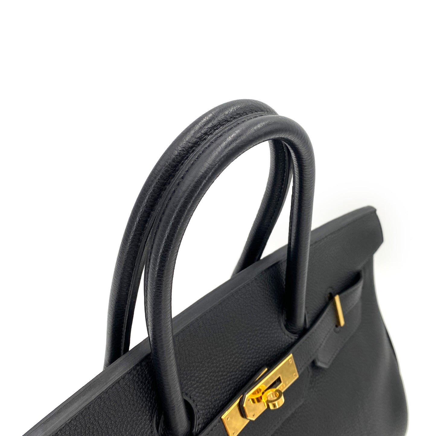 HERMES BIRKIN 35 BLACK TOGO HAND BAG □F 90247388