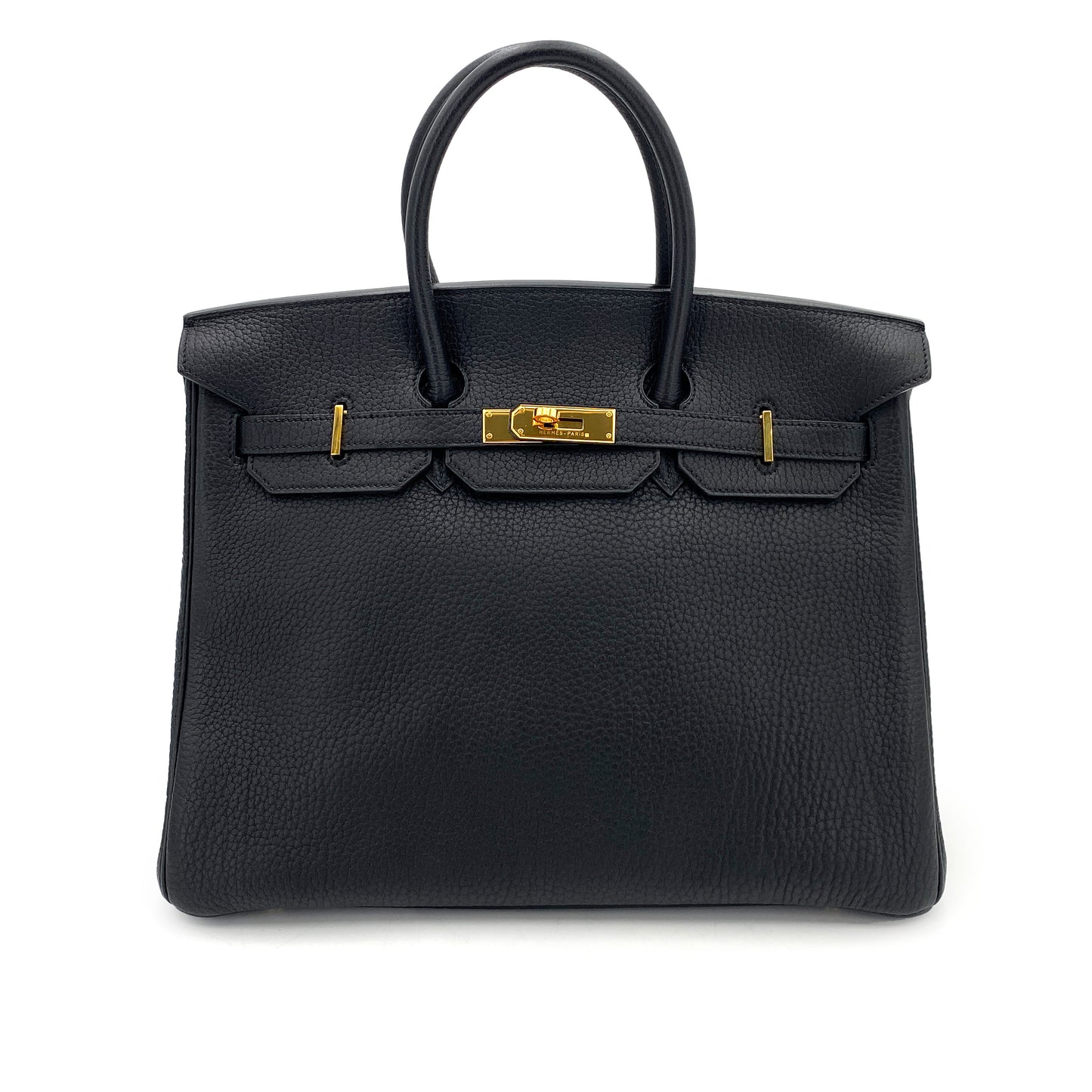 HERMES BIRKIN 35 BLACK FJORD HAND BAG □D 90247400