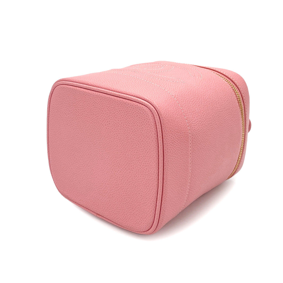 CHANEL VINTAGE VANITY HAND BAG PINK CAVIAR SKIN 90247402