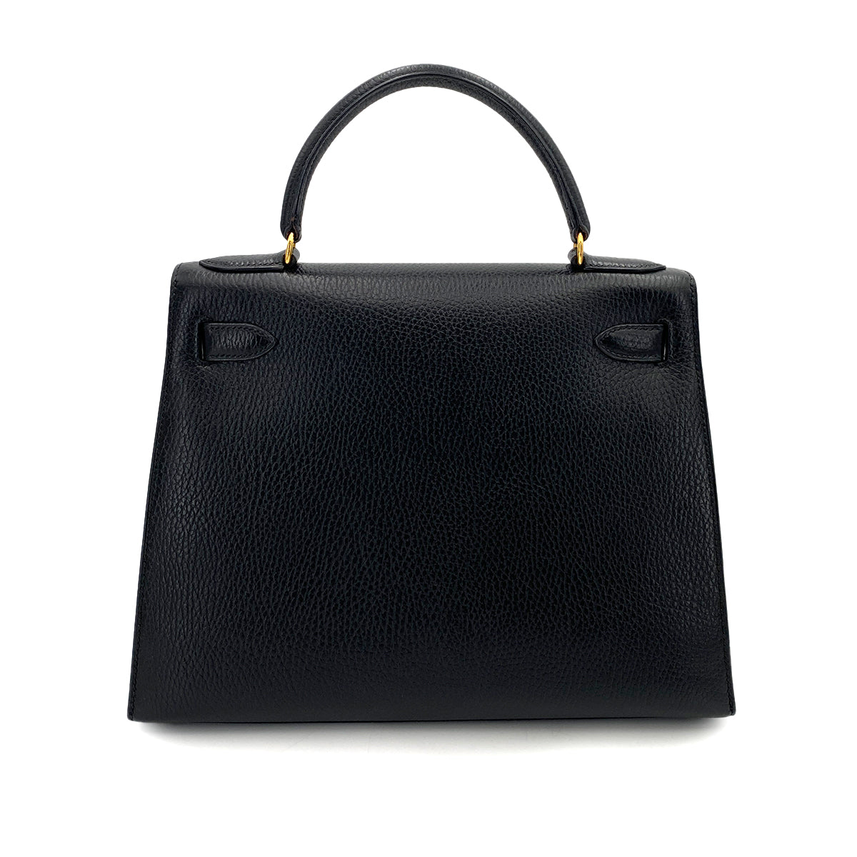 HERMES KELLY 28 SELLIER BLACK ARDENNES HAND SHOULDER BAG V 90248809