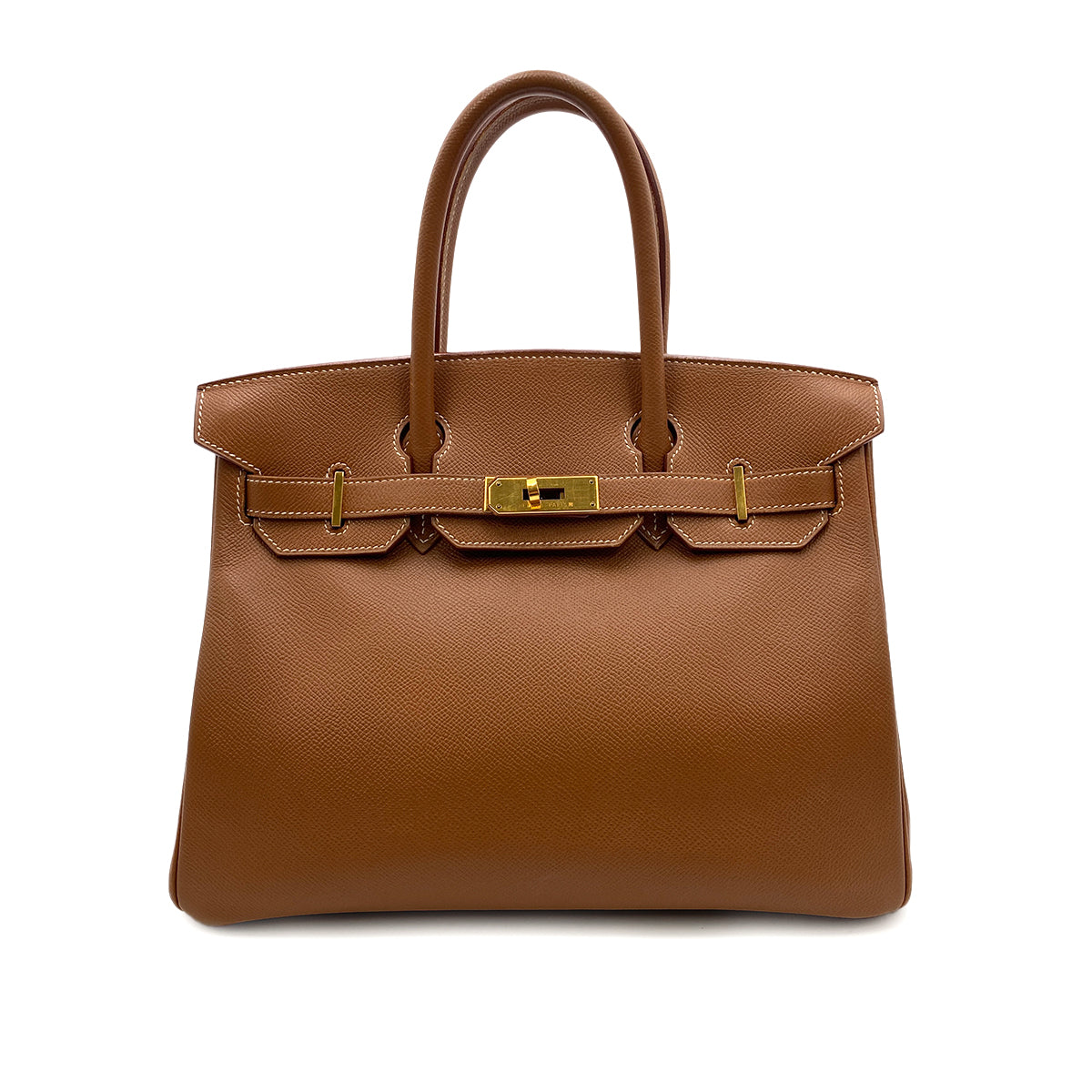 HERMES BIRKIN 30 GOLD COUCHEVEL HAND BAG □A 90248828