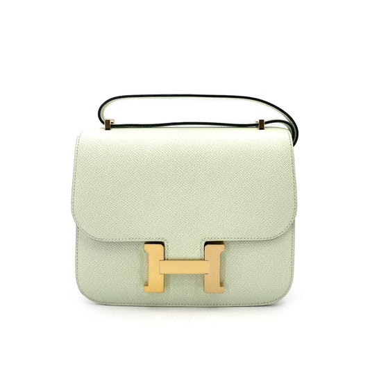 HERMES MINI CONSTANCE 18 VERT FIZZ EPSOM SHOULDER BAG B 90249018
