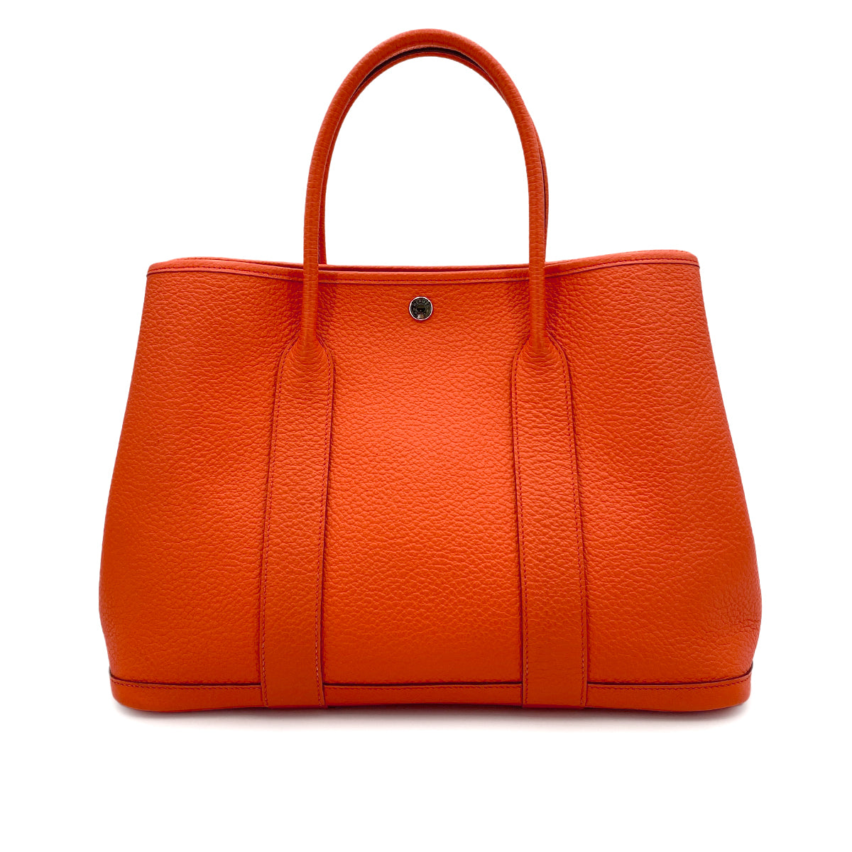 HERMES GARDEN PARTY PM CAMAILS ORANGE POPPY VACHE COUNTRY TOTE BAG A 90249814
