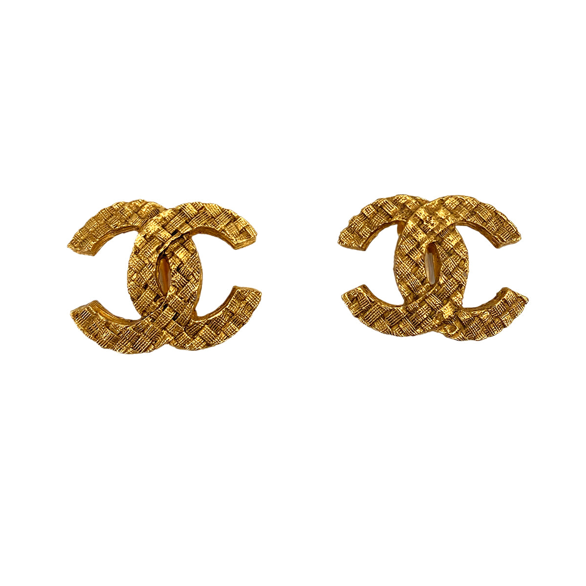 CHANEL VINTAGE EARRINGS COCOMARK GOLD ACCESSORY 90249832