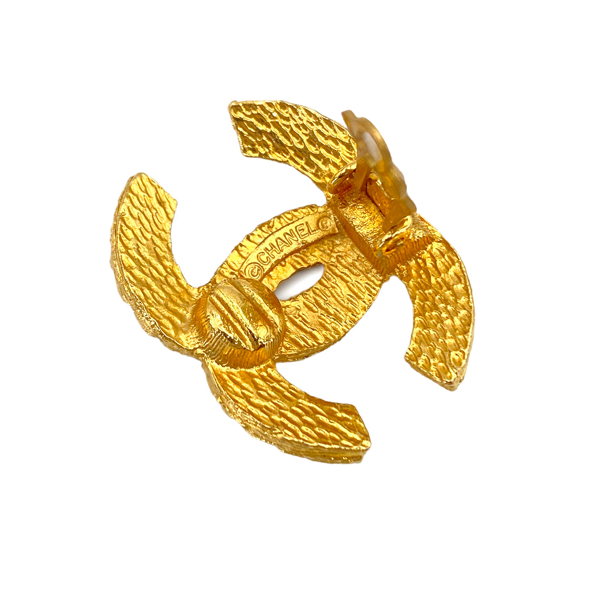 CHANEL VINTAGE EARRINGS COCOMARK GOLD ACCESSORY 90249832