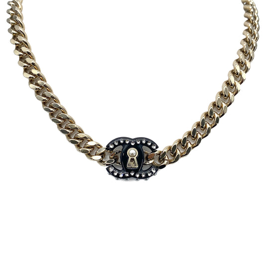 CHANEL NECKLACE COCOMARK RHINESTONE ACCESSORY D22C 90260160