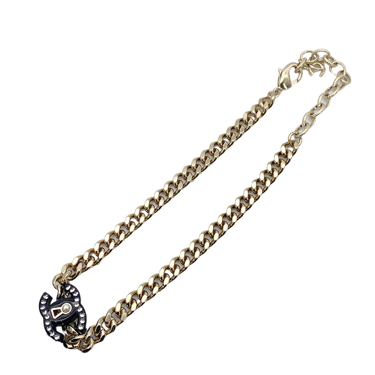 CHANEL NECKLACE COCOMARK RHINESTONE ACCESSORY D22C 90260160