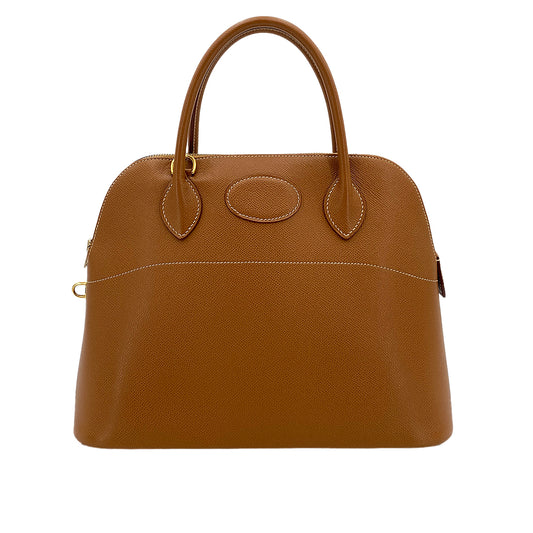 HERMES BOLIDE 31 GOLD COUCHEVEL HAND BAG □E 90250276
