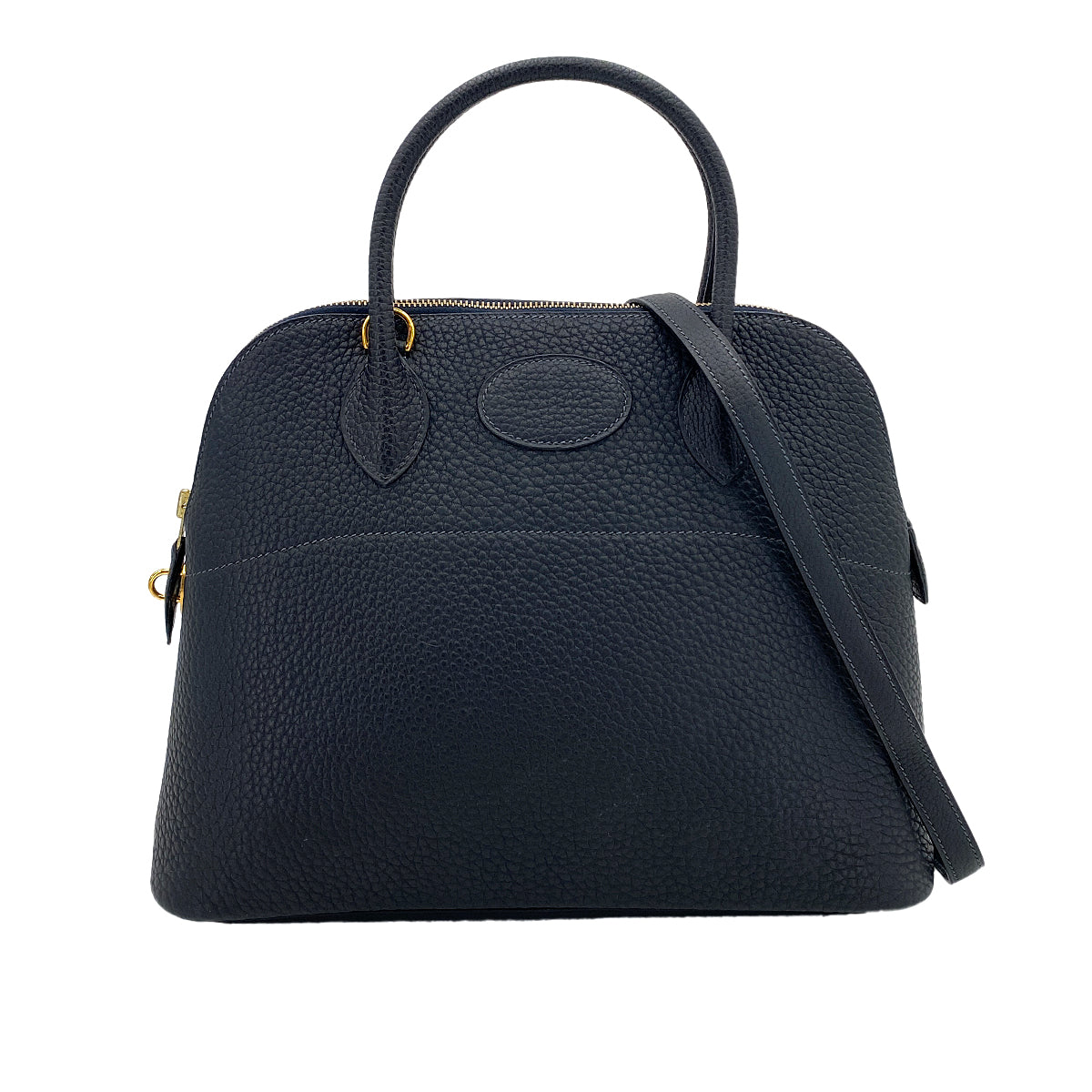 HERMES BOLIDE 31 BLUE INDIGO FJORD HAND SHOULDER BAG □H  90250286