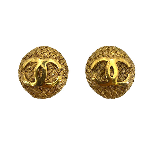 CHANEL VINTAGE EARRINGS COCOMARK ROUND ACCESSORY 29 90250299