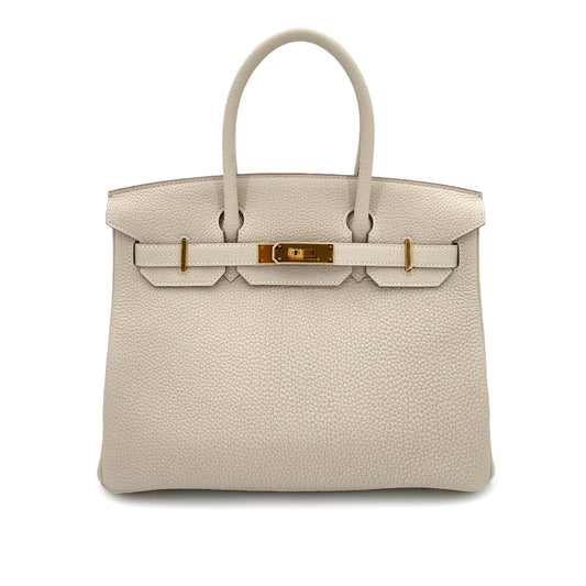 HERMES BIRKIN 30 CRAIE TOGO HAND BAG W GHW 90250461