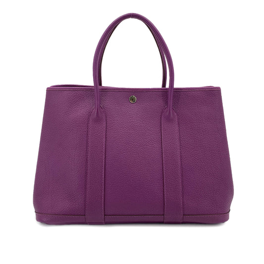 HERMES GARDEN PARTY PM ANEMONE VEAU NEGONDA TOTE BAG □Q 90250507