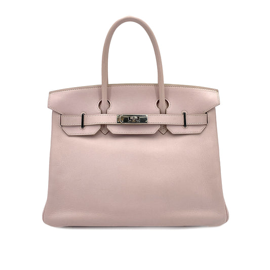 HERMES BIRKIN 30  ROSE DRAGEE SWIFT HAND BAG □J SHW 90250509