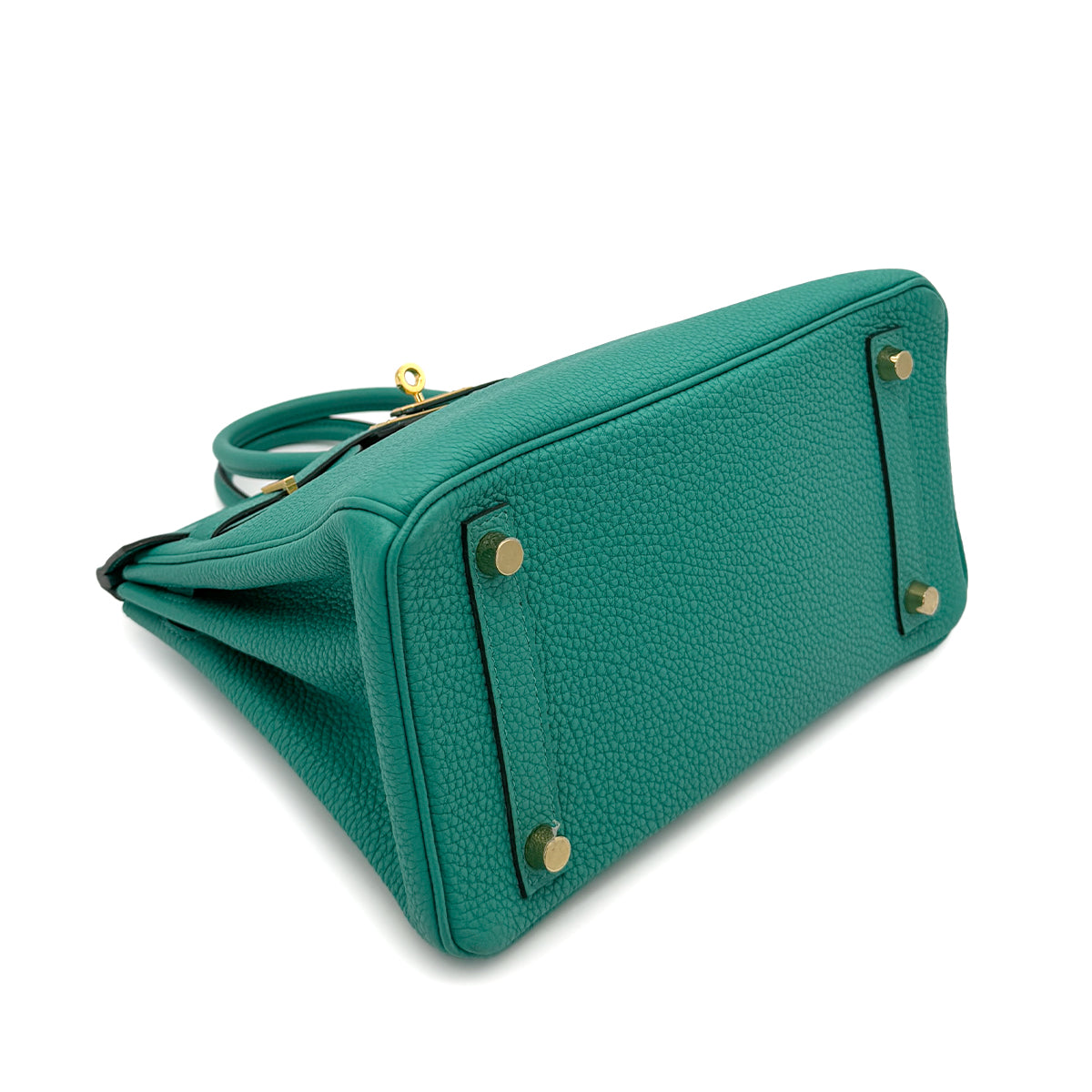 HERMES BIRKIN 25 VERT VERONE TAURILLON CLEMENCE HAND BAG D GHW 90250513