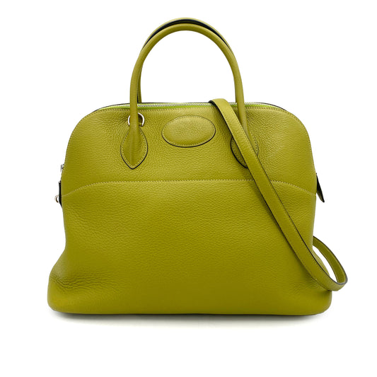 HERMES BOLIDE 35 ANIS GREEN TAURILLON CLEMENCE HAND SHOULDER BAG □H 90250514