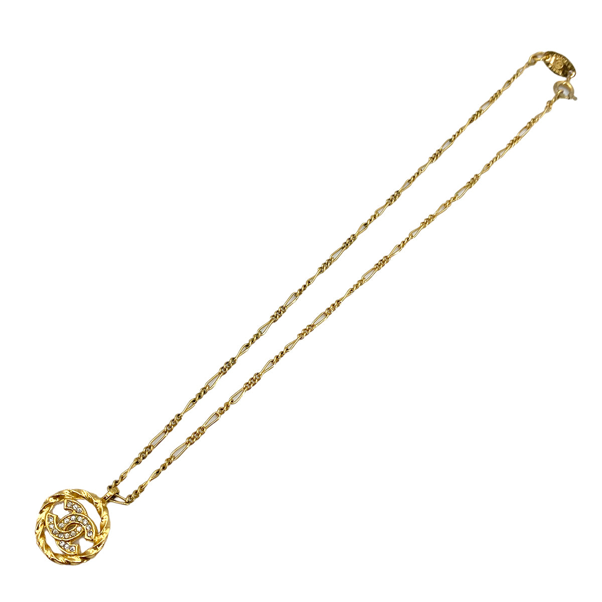 CHANEL VINTAGE NECKLACE COCOMARK RHINESTONE ACCESSORY 90250723