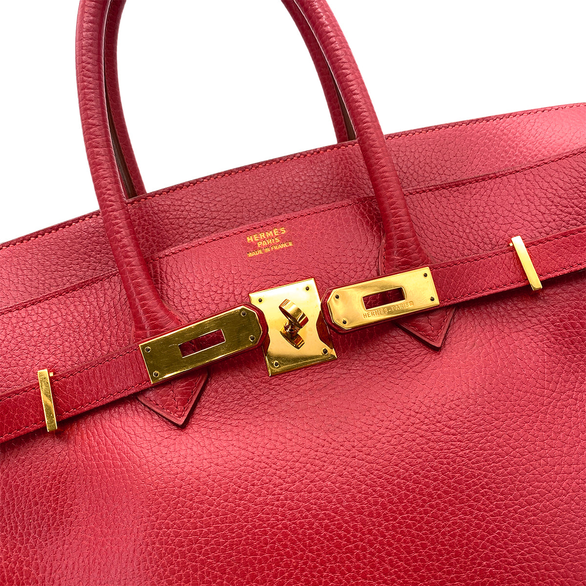 HERMES BIRKIN 35 ROUGE VIF ARDENNES HAND BAG 〇X GHW 90251080