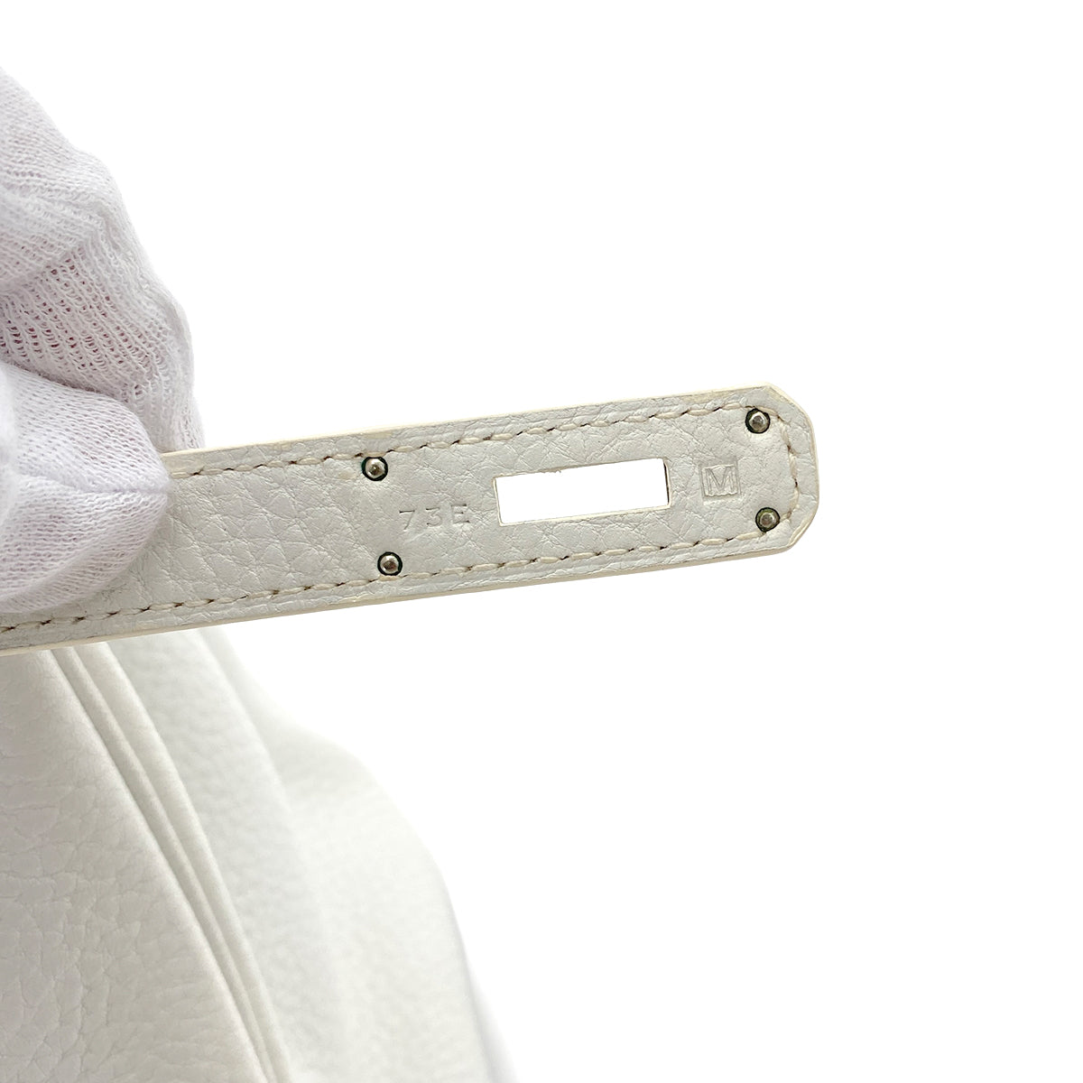 HERMES BIRKIN 30 WHITE TOGO HAND BAG □M SHW 90251081
