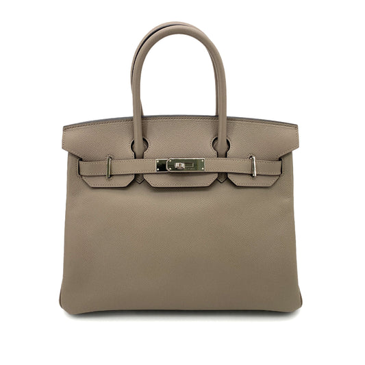 HERMES BIRKIN 30 GRIS ASPHALTE EPSOM HAND BAG C SHW 90251084