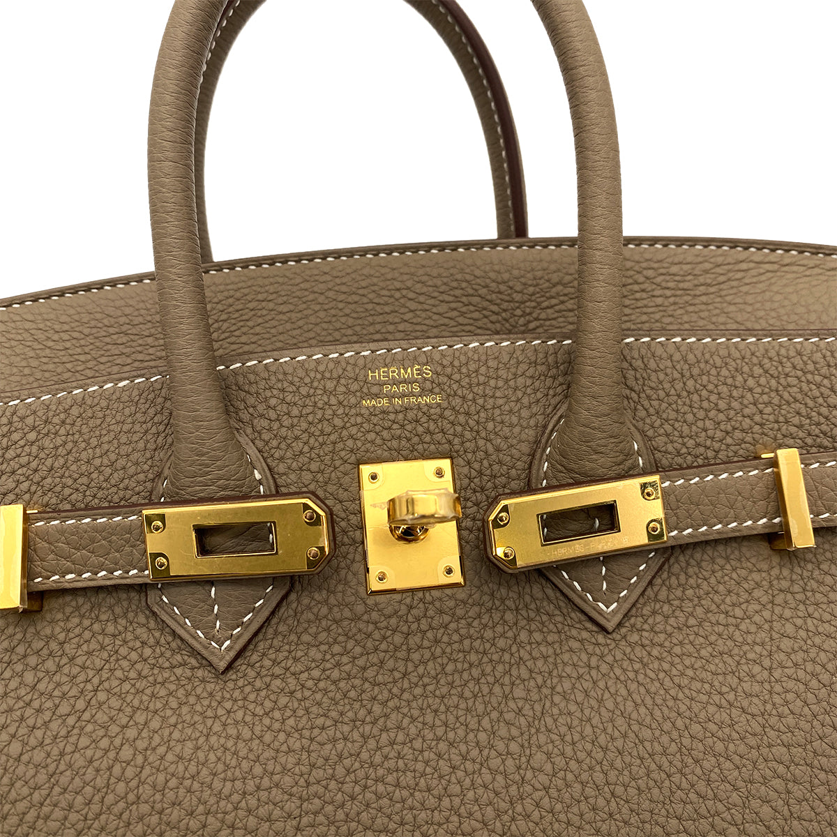 HERMES BIRKIN 25 ETOUPE TOGO HAND BAG W GHW 90251088