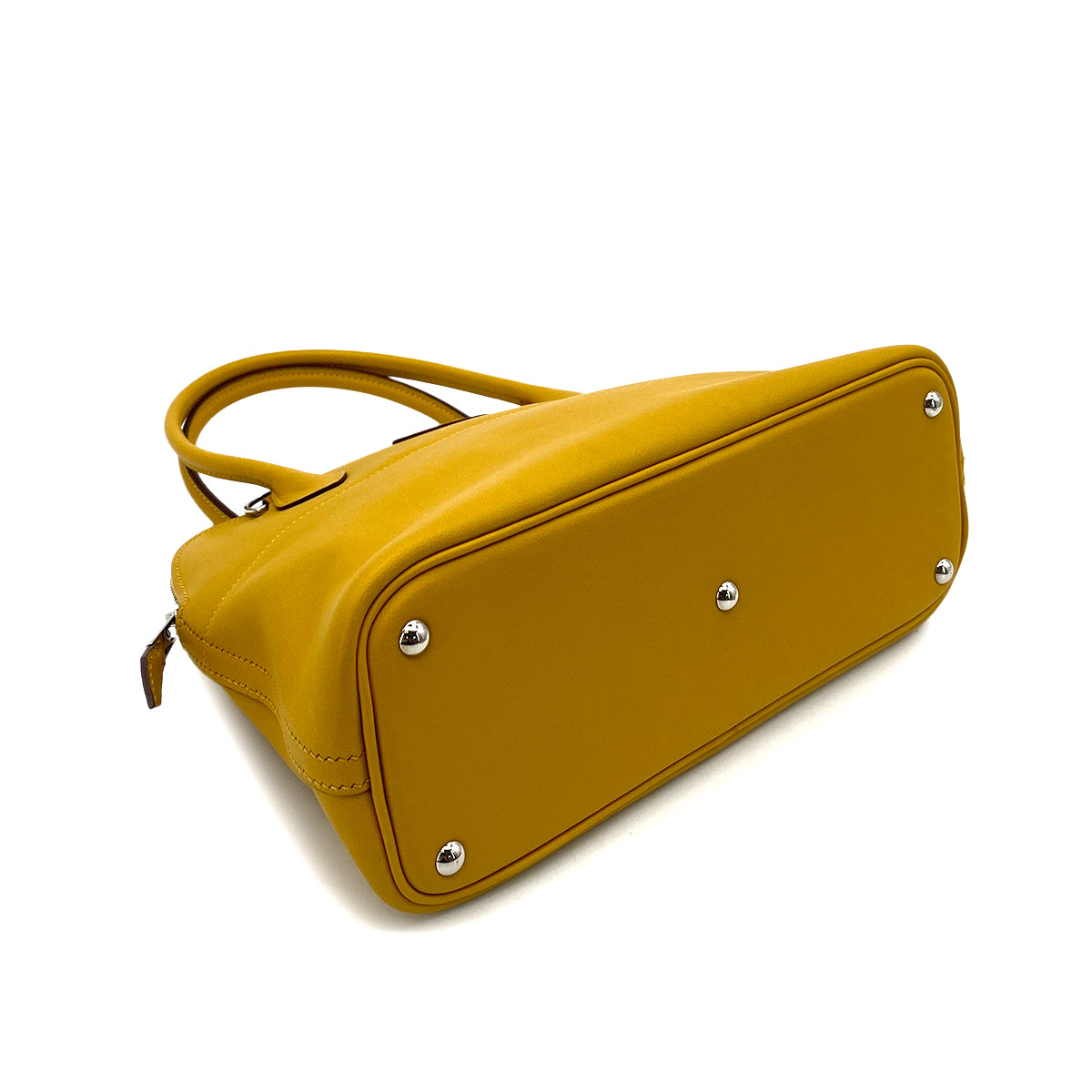 HERMES BOLIDE 27 JAUNE AMBER VEAU SWIFT HAND SHOULDER BAG C 90251103