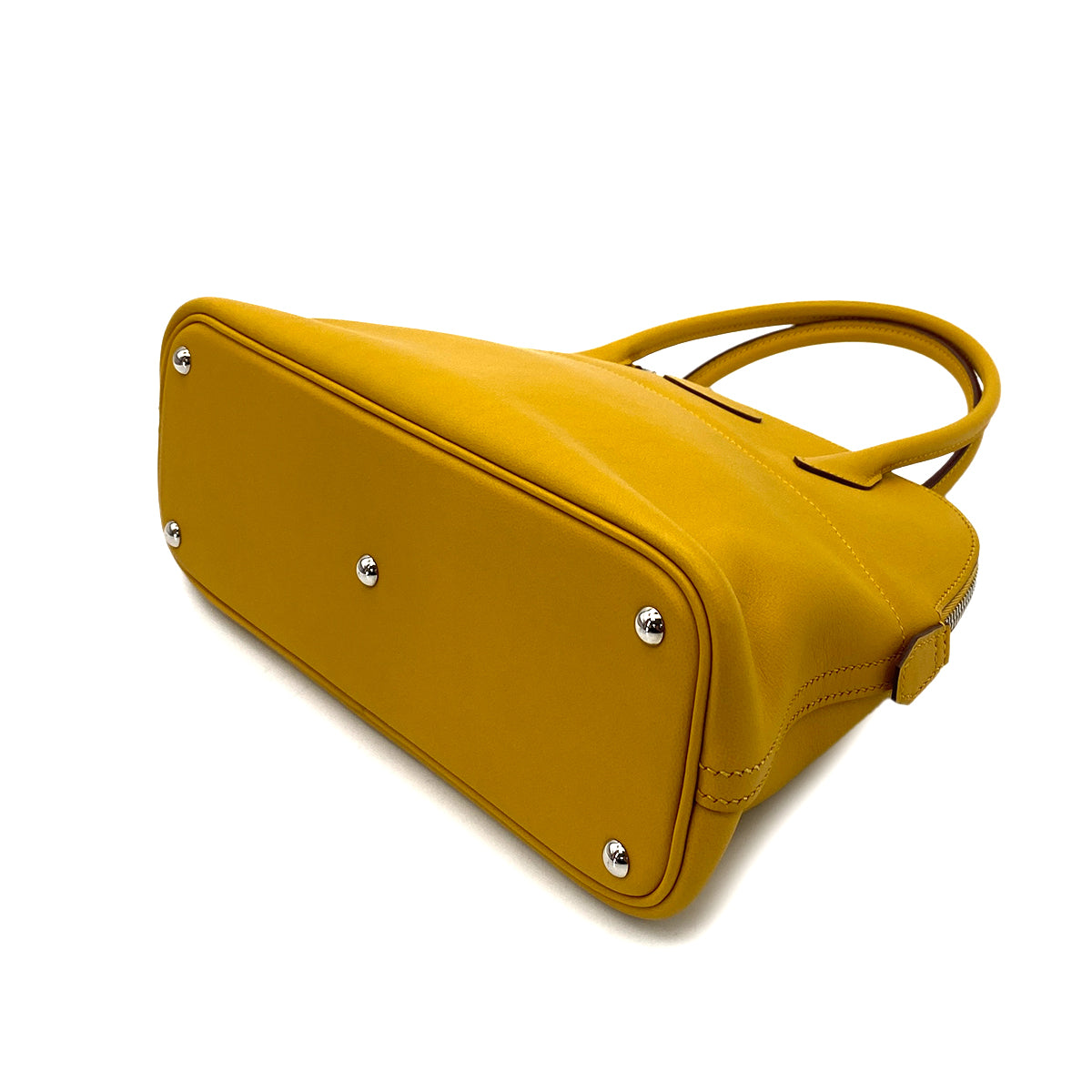 HERMES BOLIDE 27 JAUNE AMBER VEAU SWIFT HAND SHOULDER BAG C 90251103