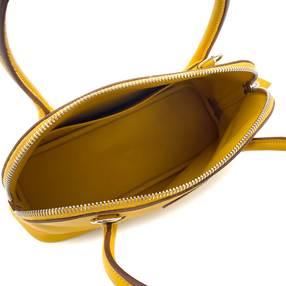 HERMES BOLIDE 27 JAUNE AMBER VEAU SWIFT HAND SHOULDER BAG C 90251103