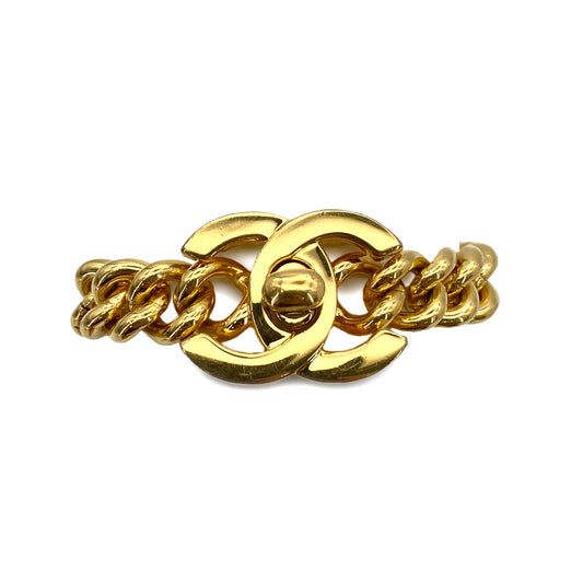 CHANEL VINTAGE CHAIN BRACELET TURN LOCK COCOMARK ACCESSORY 95A 90251132