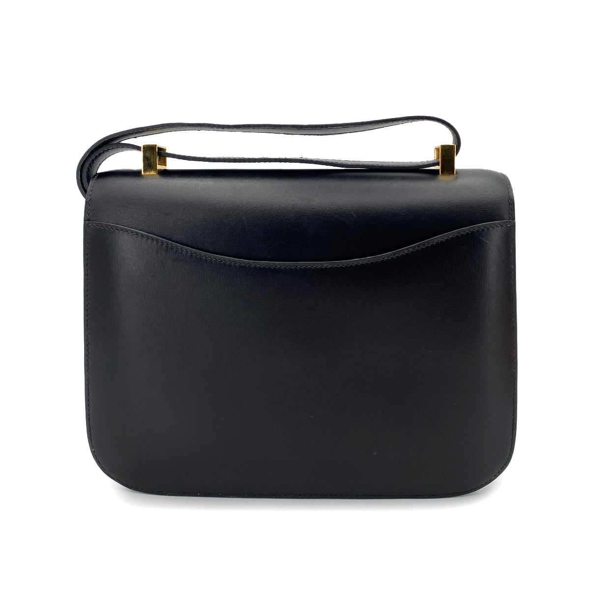 HERMES CONSTANCE BLACK BOXCALF SHOULDER BAG 〇Y GHW 90251382